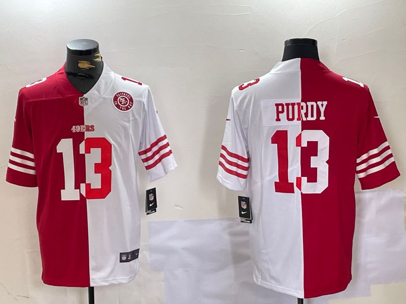 Men San Francisco 49ers #13 Purdy Red White Nike 2024 Limited NFL Jersey style 10081